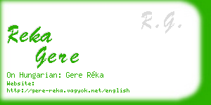 reka gere business card